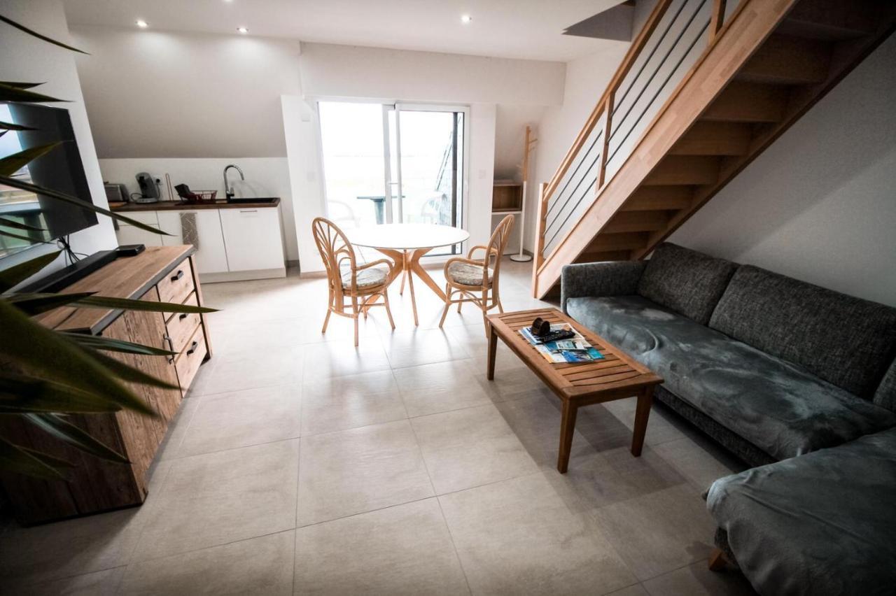 Appart-Duplex Vue Mer Panoramique Balcon & Piscine Proche Commerce Penmarcʼh Dış mekan fotoğraf
